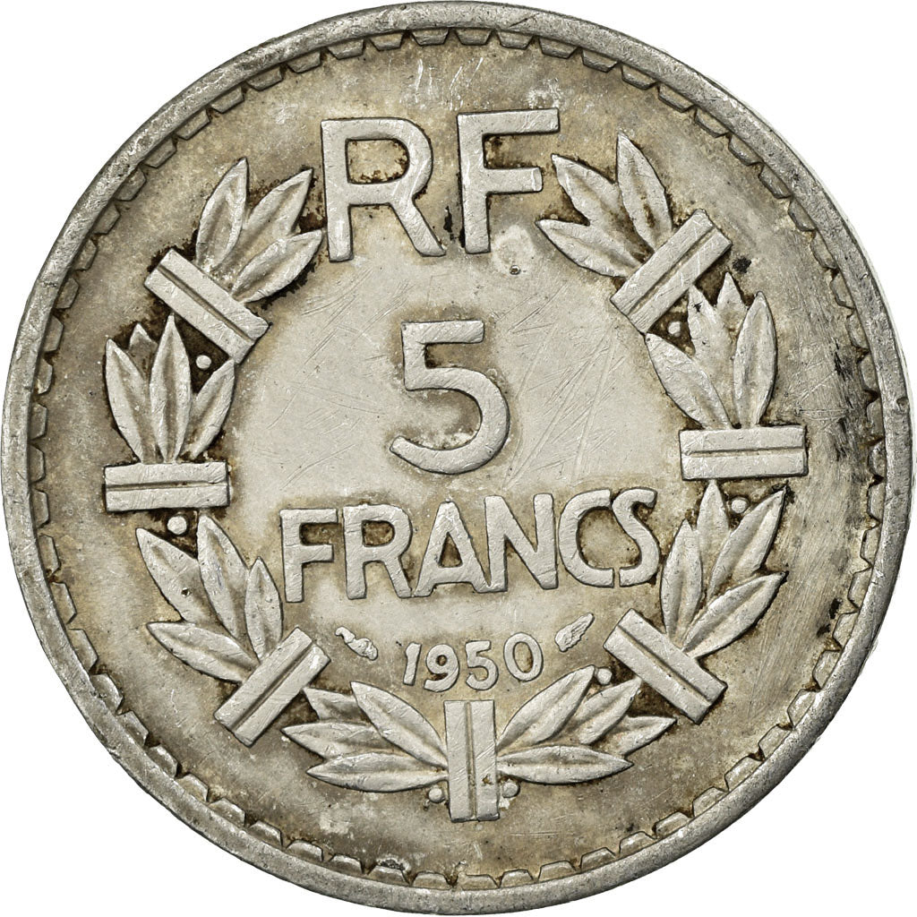 Coin, France, Lavrillier, 5 Francs, 1950, Paris, VF(20-25), Aluminum, KM:888b.1