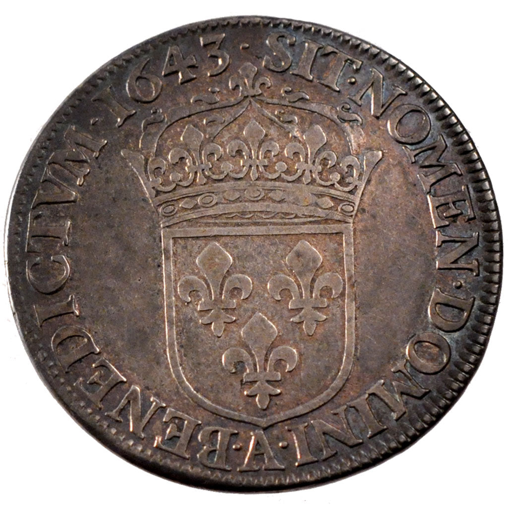 Louis XIII, 1/2 Ecu second poinçon de Warin