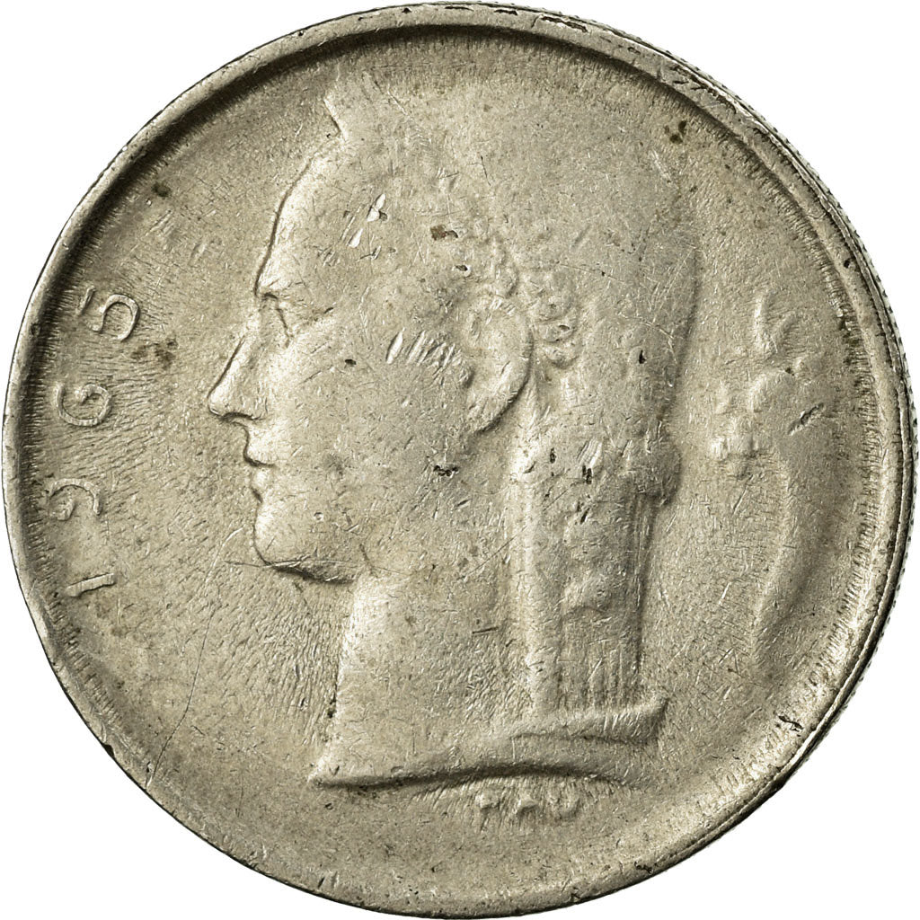 Münze, Belgien, Franc, 1965, S+, Copper-nickel, KM:142.1