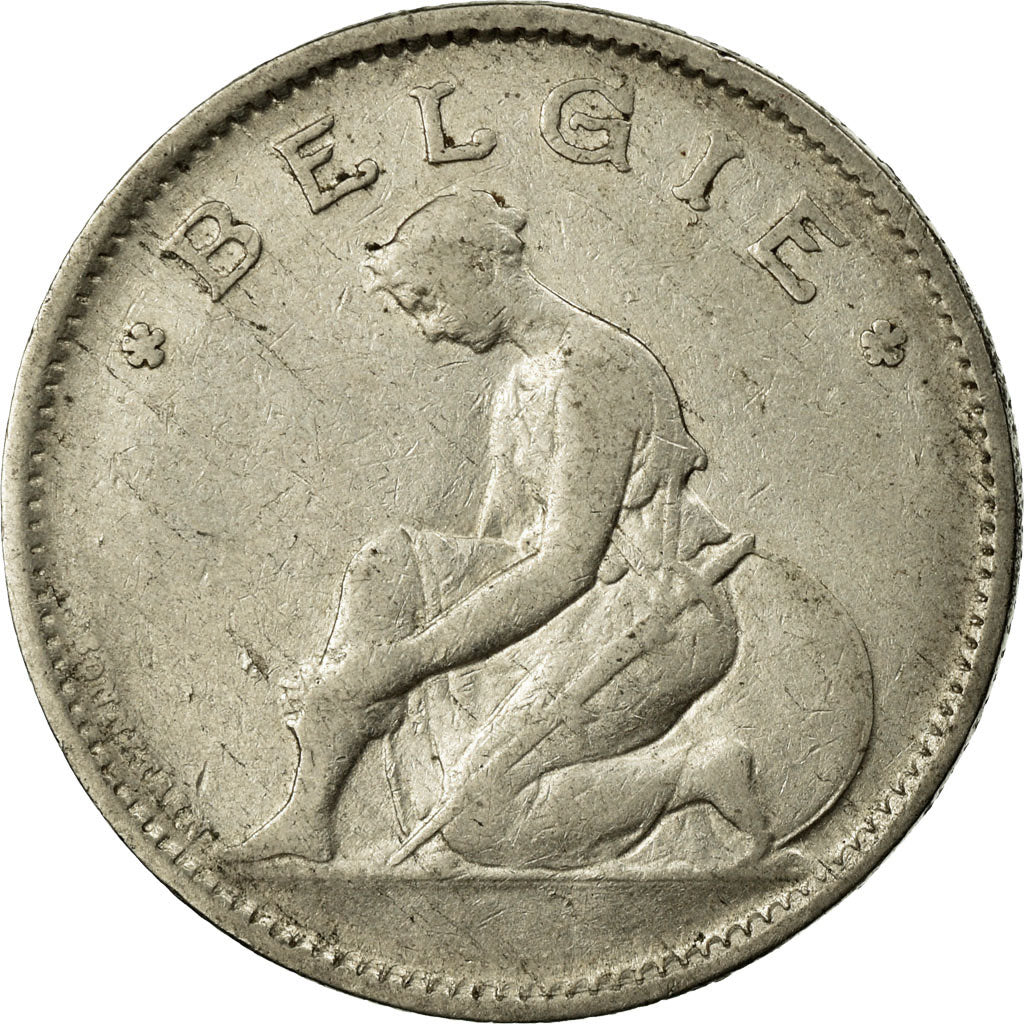 Moneda, Bélgica, Franc, 1928, BC+, Níquel, KM:90