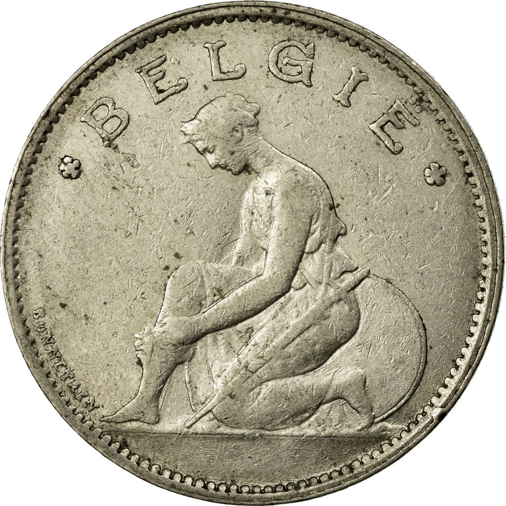 Monnaie, Belgique, Franc, 1929, TB+, Nickel, KM:90