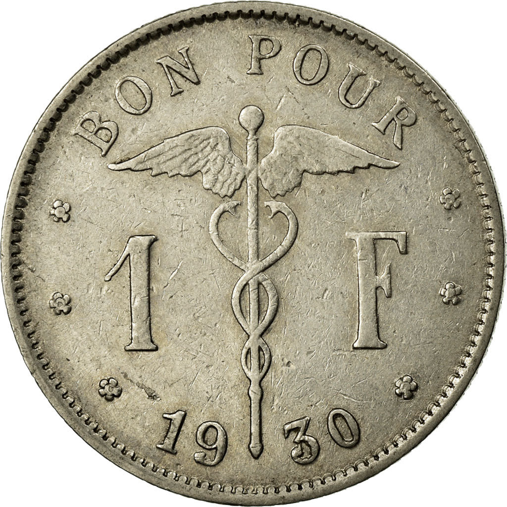 Coin, Belgium, Franc, 1930, EF(40-45), Nickel, KM:89
