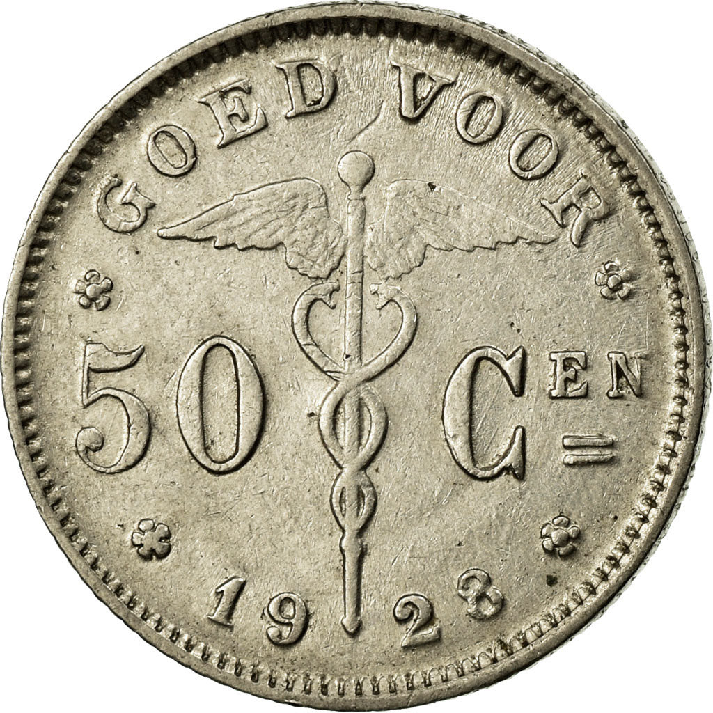 Coin, Belgium, 50 Centimes, 1928, EF(40-45), Nickel, KM:88