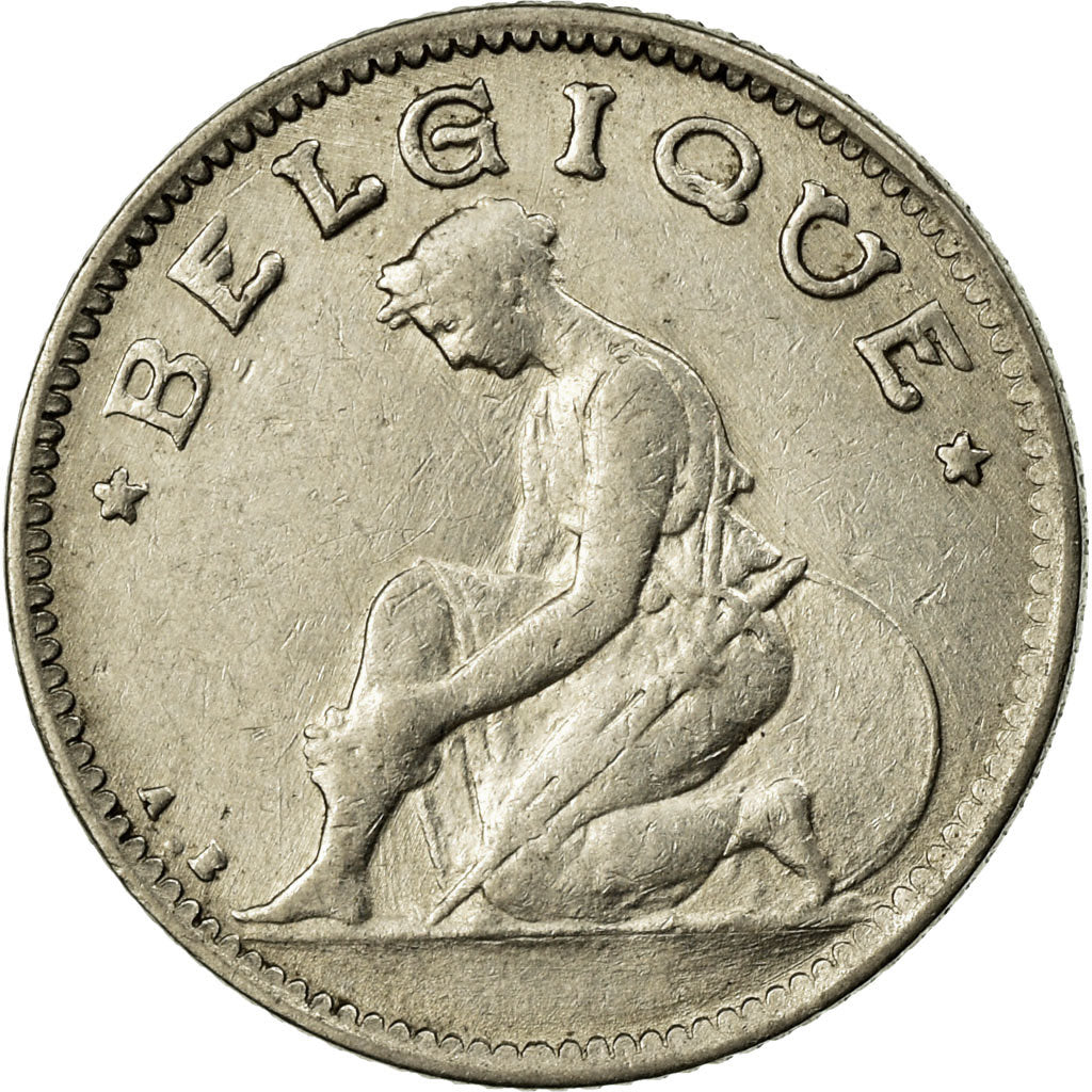 Coin, Belgium, 50 Centimes, 1933, EF(40-45), Nickel, KM:87
