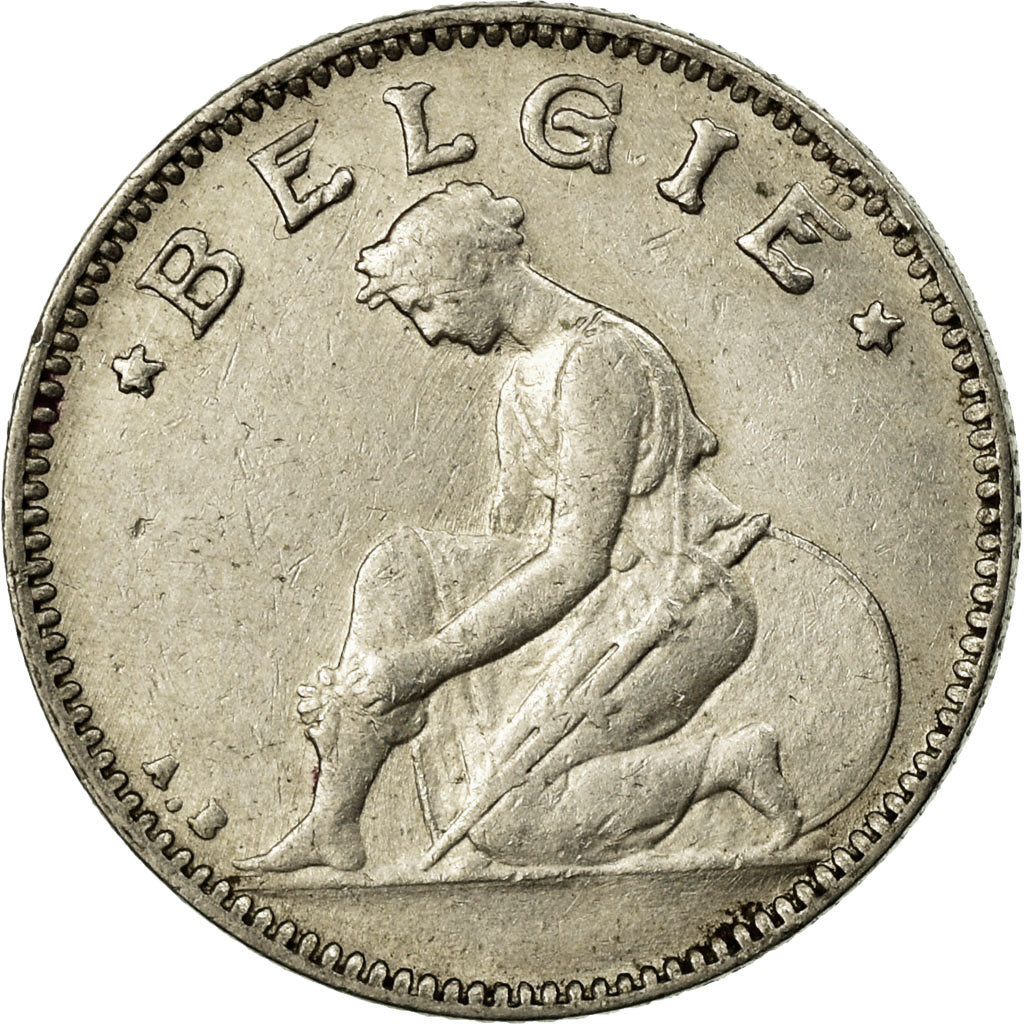 Coin, Belgium, 50 Centimes, 1933, EF(40-45), Nickel, KM:88