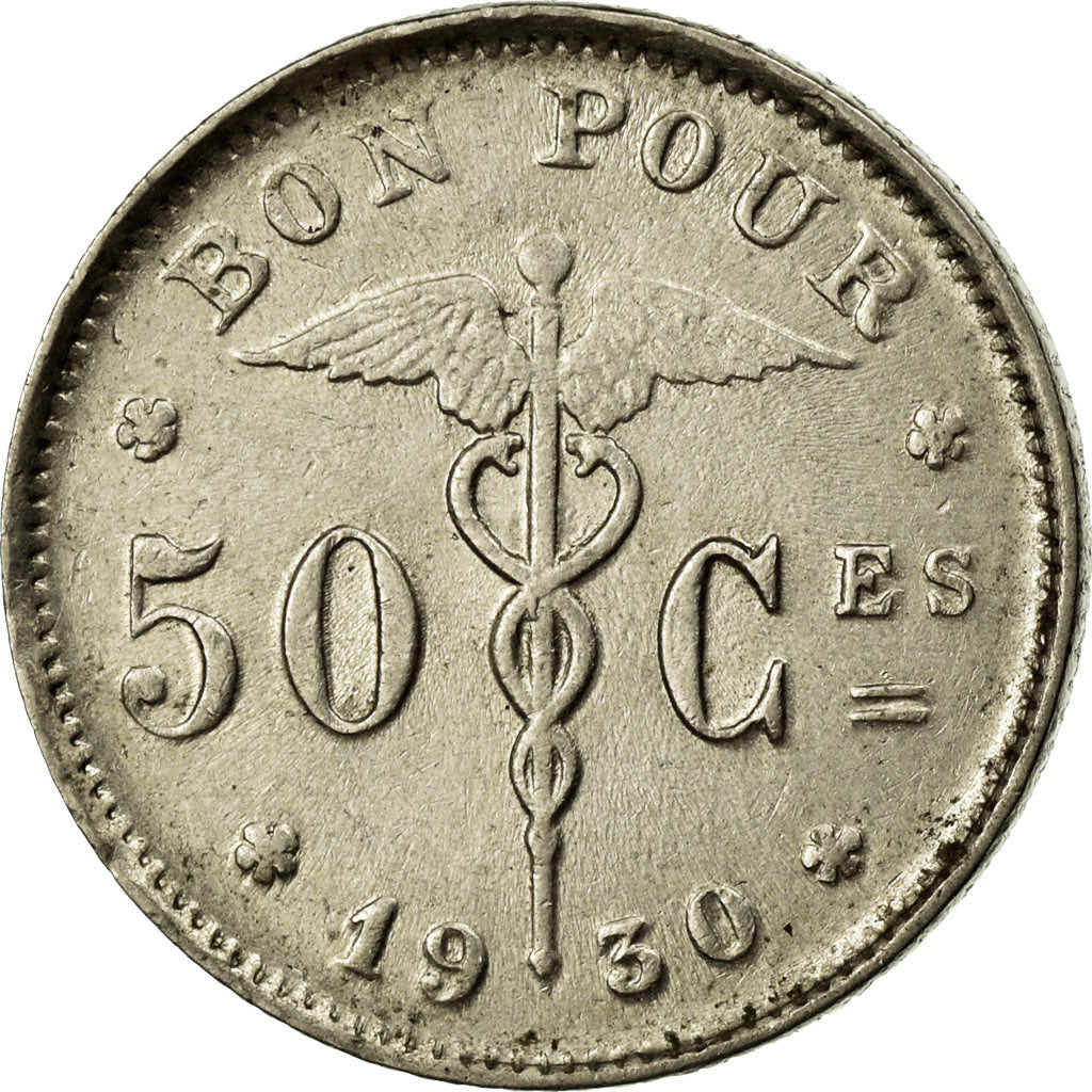 Coin, Belgium, 50 Centimes, 1930, VF(30-35), Nickel, KM:87