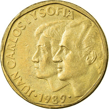 Coin, Spain, Juan Carlos I, 500 Pesetas, 1989, EF(40-45), Aluminum-Bronze