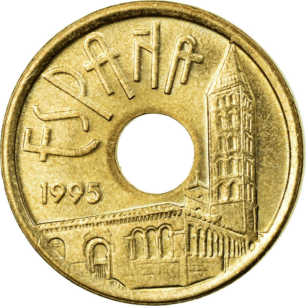 Moneda, España, Juan Carlos I, 25 Pesetas, 1995, Madrid, MBC+, Aluminio -