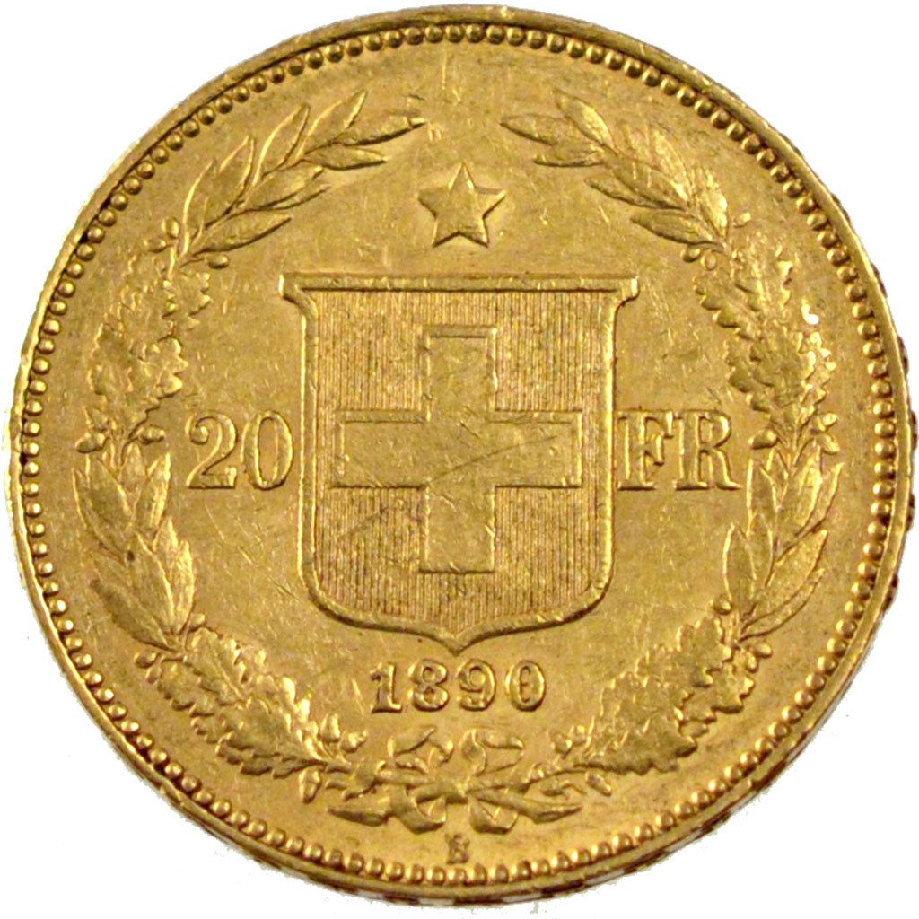 Suisse, Confédération Helvétique, 20 Francs or
