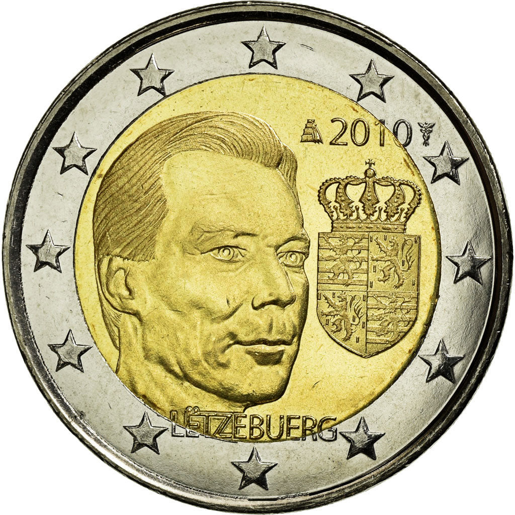 Luxemburg, 2 Euro, armoiries du grand duc henri, 2010, PR, Bi-Metallic, KM:115