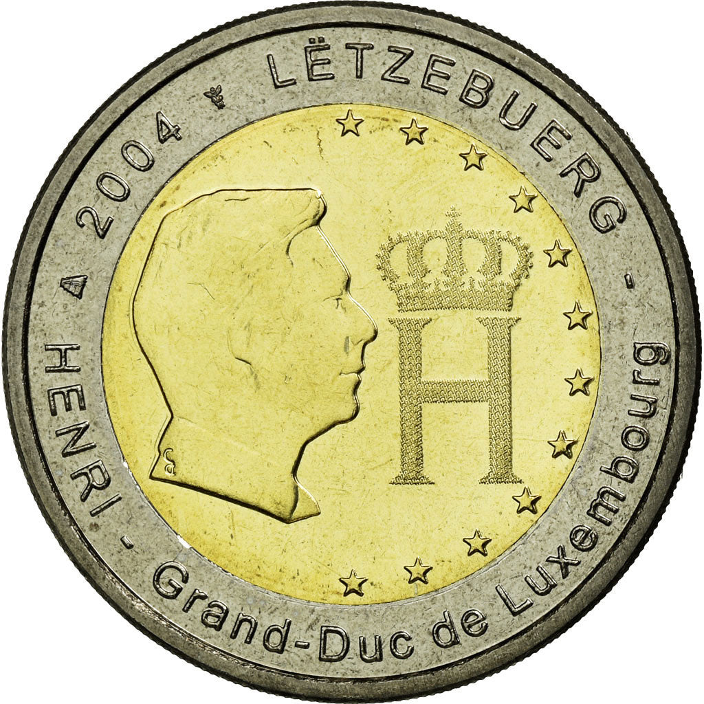 Luxembourg, 2 Euro, la dynastie grand ducale, 2004, AU(55-58), Bi-Metallic