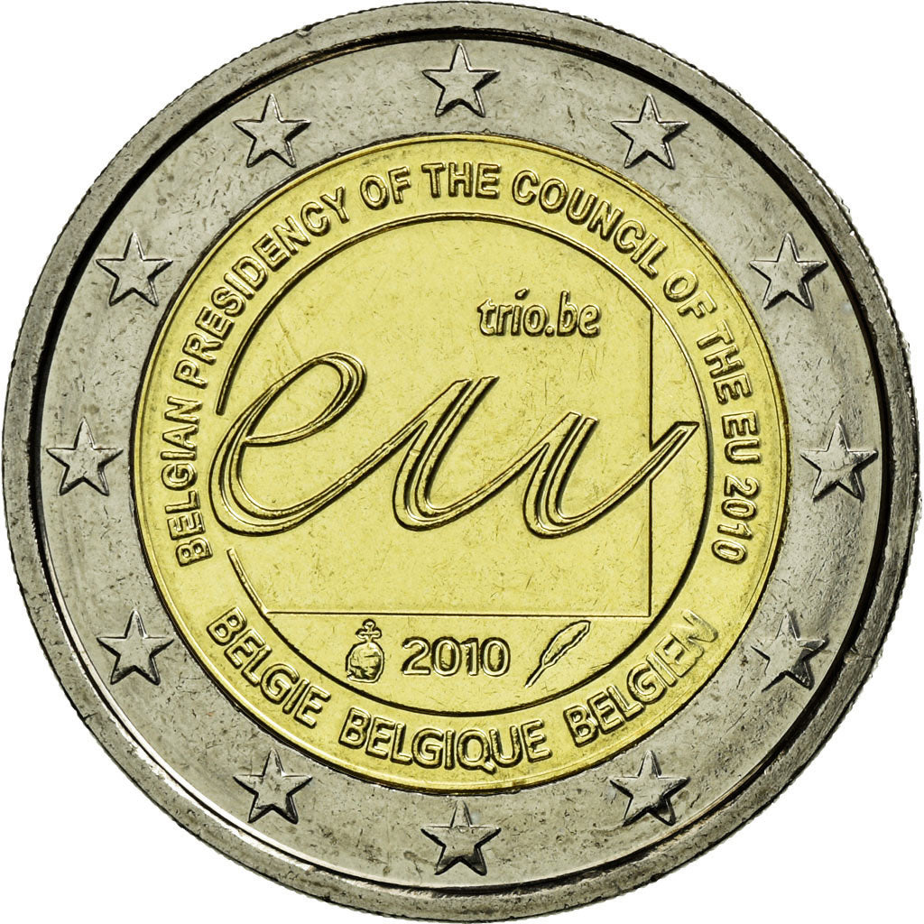 Belgique, 2 Euro, EU Council Presidency, 2010, TTB, Bi-Metallic, KM:289