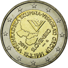 Monnaie, Slovaquie, Visegrad Group, 20th Anniversary, 2 Euro, 2011, Kremnica