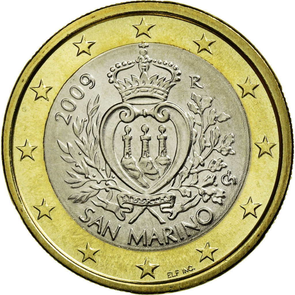 San Marino, Euro, 2009, AU(55-58), Bi-Metallic, KM:485