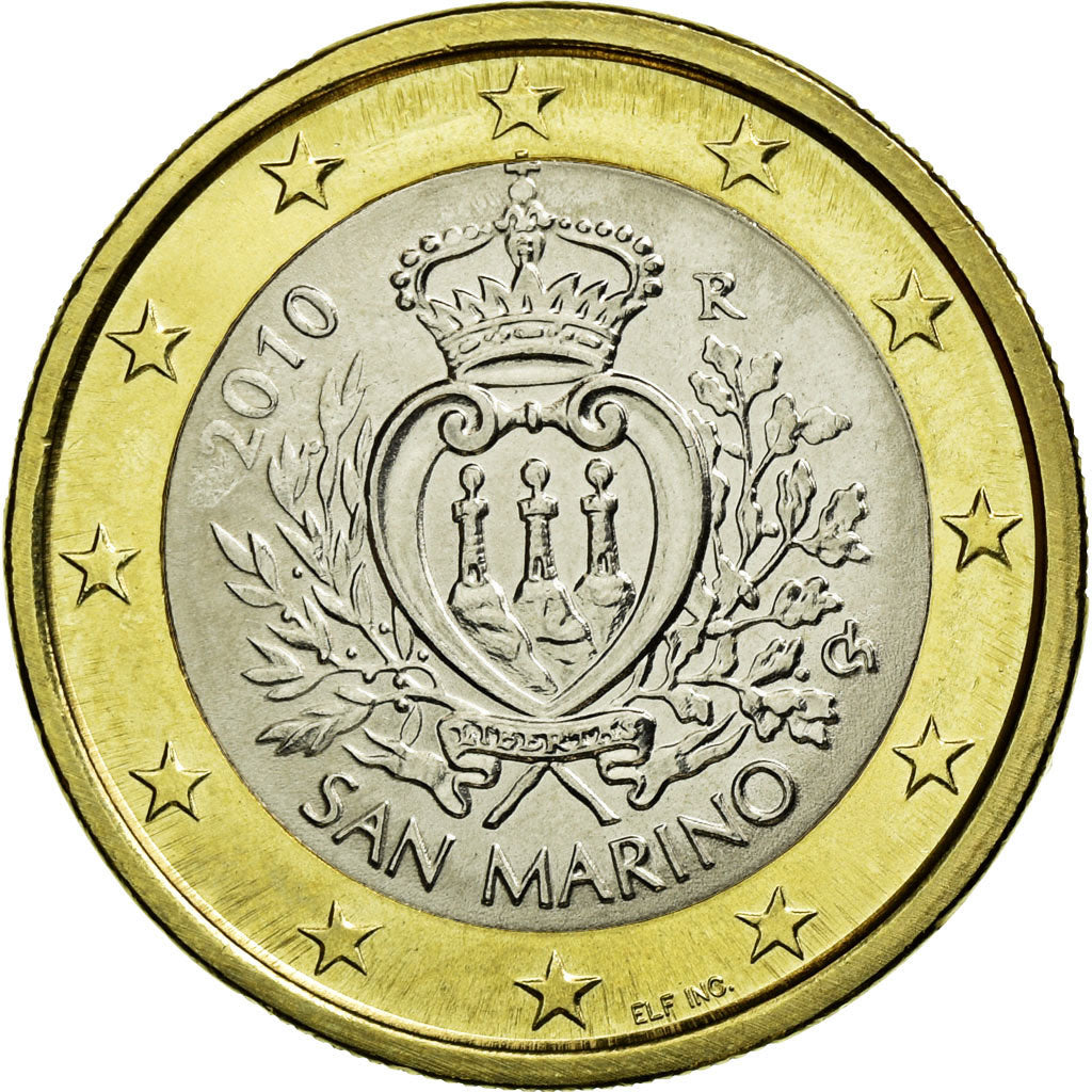 San Marino, Euro, 2010, AU(55-58), Bi-Metallic, KM:485