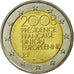 França, 2 Euro, European Union Presidency, 2008, AU(55-58), Bimetálico