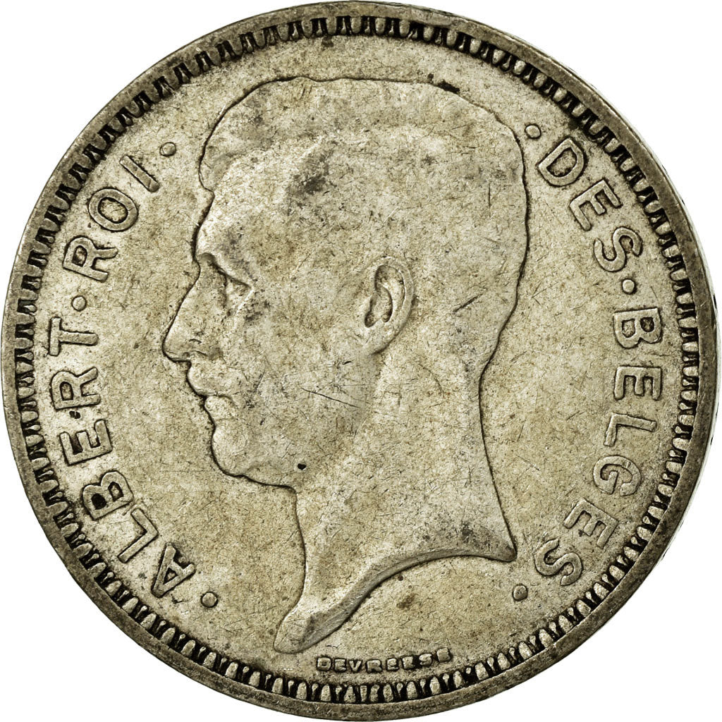 Coin, Belgium, 20 Francs, 20 Frank, 1934, VF(30-35), Silver, KM:103.1