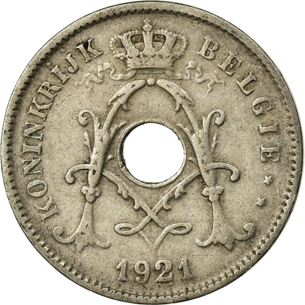 Coin, Belgium, 10 Centimes, 1921, EF(40-45), Copper-nickel, KM:86