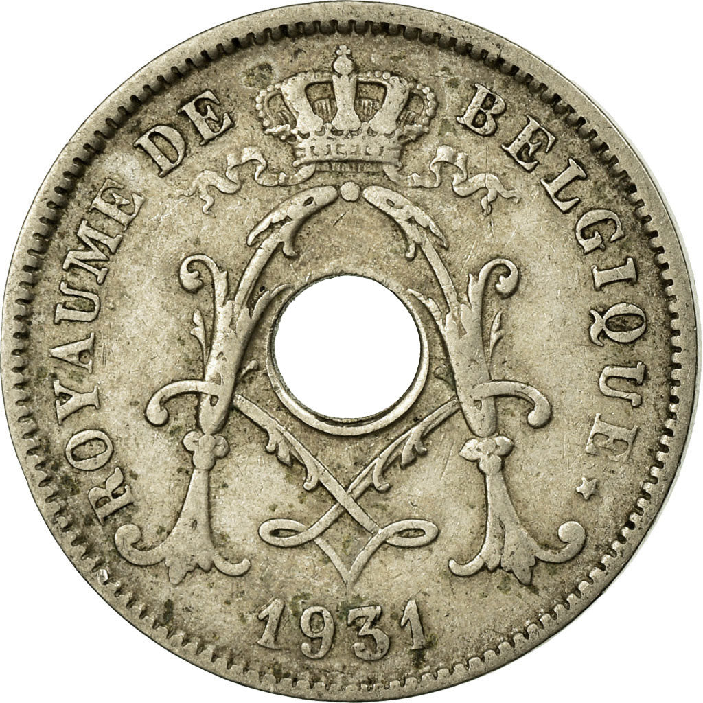 Coin, Belgium, 10 Centimes, 1931, EF(40-45), Nickel-brass, KM:95.1
