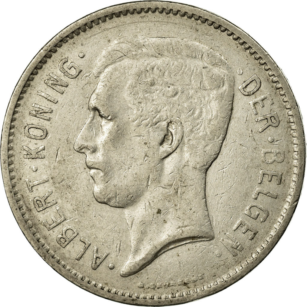 Moeda, Bélgica, 5 Francs, 5 Frank, 1931, VF(30-35), Níquel, KM:98