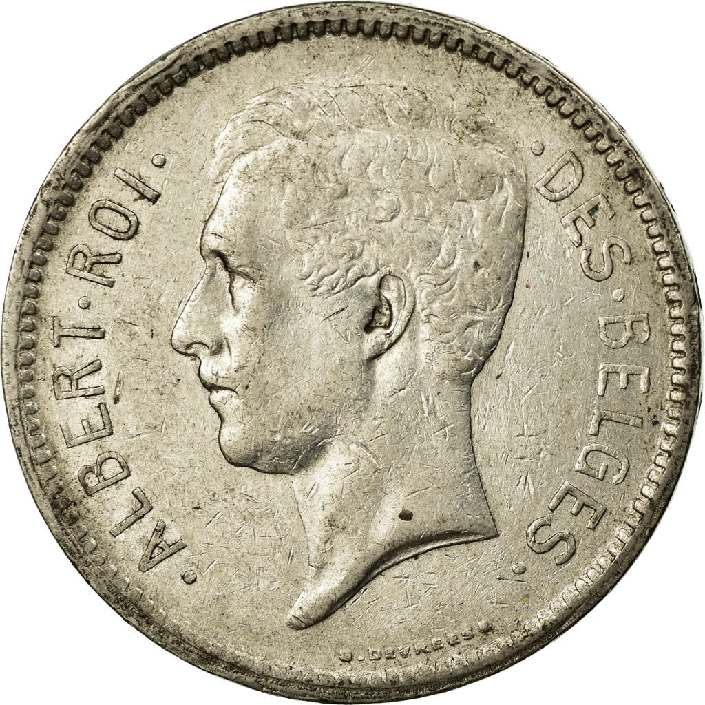 Munten, België, 5 Francs, 5 Frank, 1933, FR+, Nickel, KM:97.1