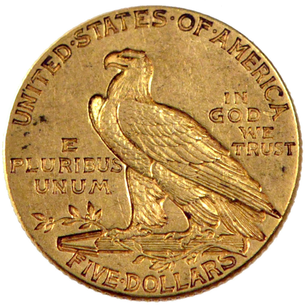 UNITED STATES, Indian Head, $5, Half Eagle, 1910, U.S. Mint, KM #129,...