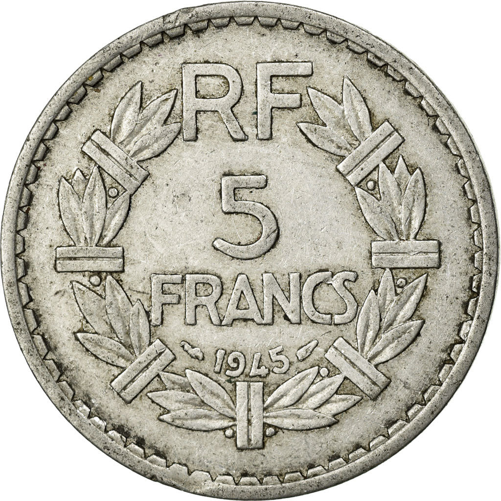 Münze, Frankreich, Lavrillier, 5 Francs, 1945, Paris, SS, Aluminium, KM:888b.1