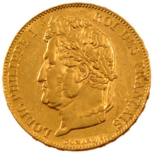FRANCE, Louis-Philippe, 20 Francs, 1848, Paris, KM #750.1, AU(50-53), Gold,...