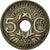 Moneta, Francja, Lindauer, 5 Centimes, 1922, Paris, EF(40-45), Miedź-Nikiel