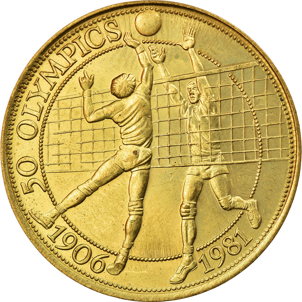 França, Medal, 50 Olympics, Volley-Ball, Desportos e Lazer, 1981, AU(50-53)