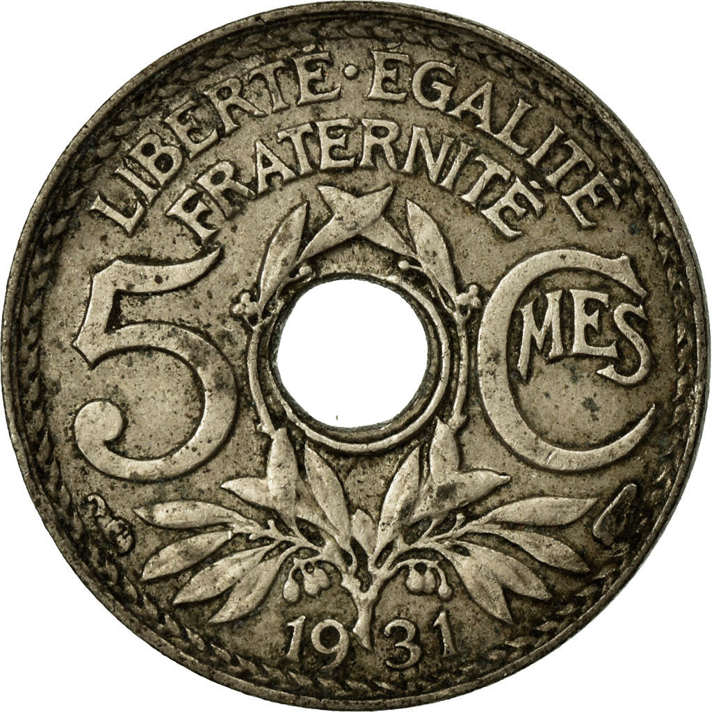 Coin, France, Lindauer, 5 Centimes, 1931, Paris, VF(20-25), Copper-nickel