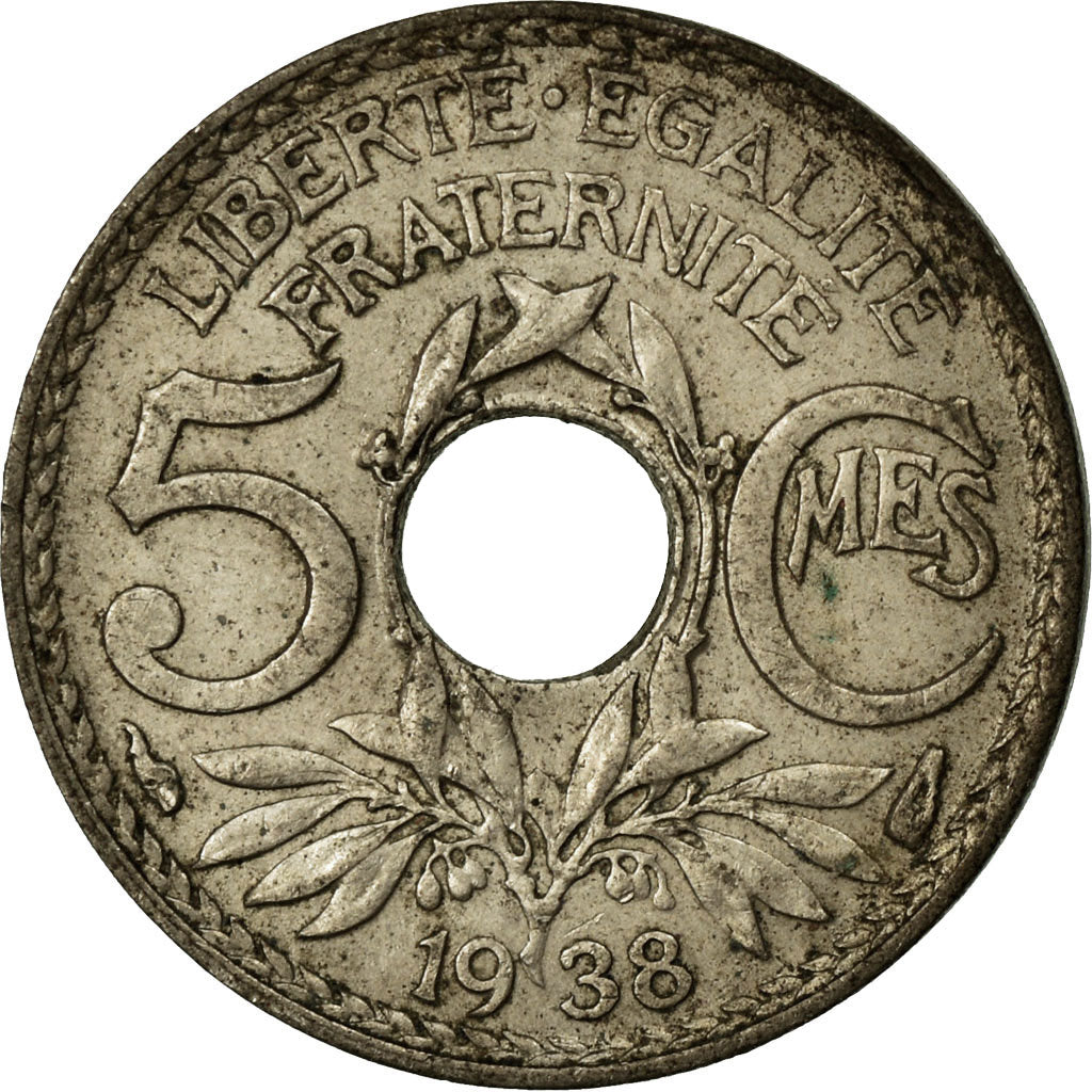Coin, France, Lindauer, 5 Centimes, 1938, Paris, VF(30-35), Copper-nickel