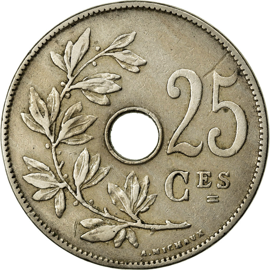 Coin, Belgium, 25 Centimes, 1927, EF(40-45), Copper-nickel, KM:68.1