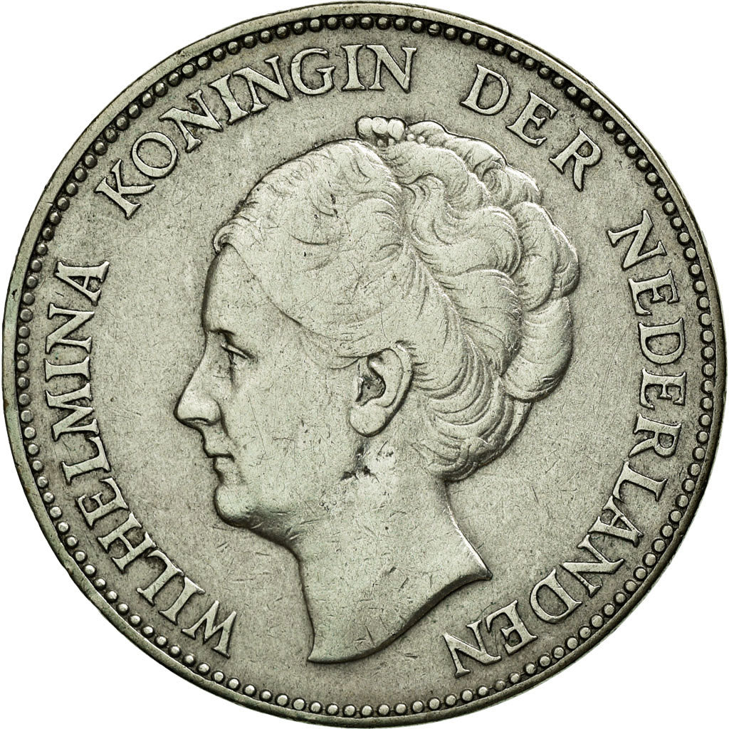 Coin, Netherlands, Wilhelmina I, Gulden, 1929, VF(30-35), Silver, KM:161.1