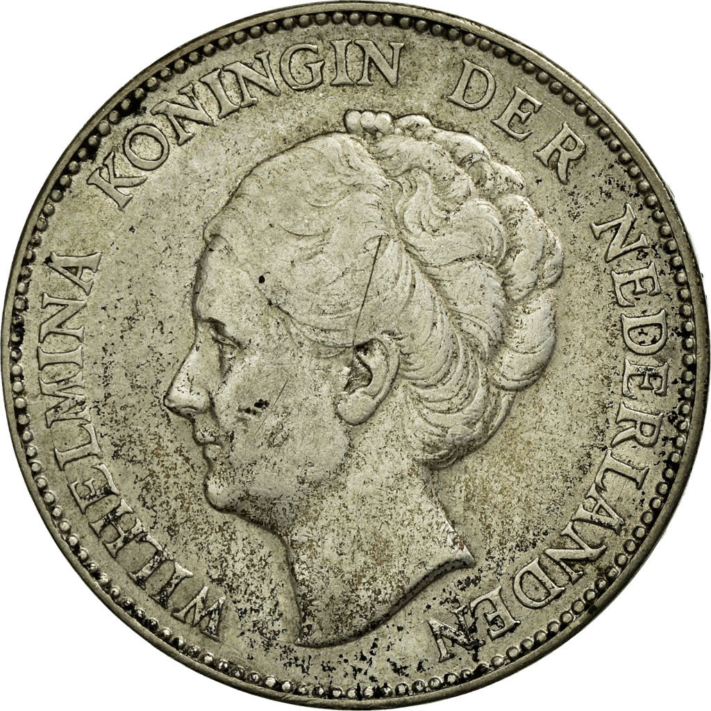 Coin, Netherlands, Wilhelmina I, Gulden, 1930, VF(20-25), Silver, KM:161.1