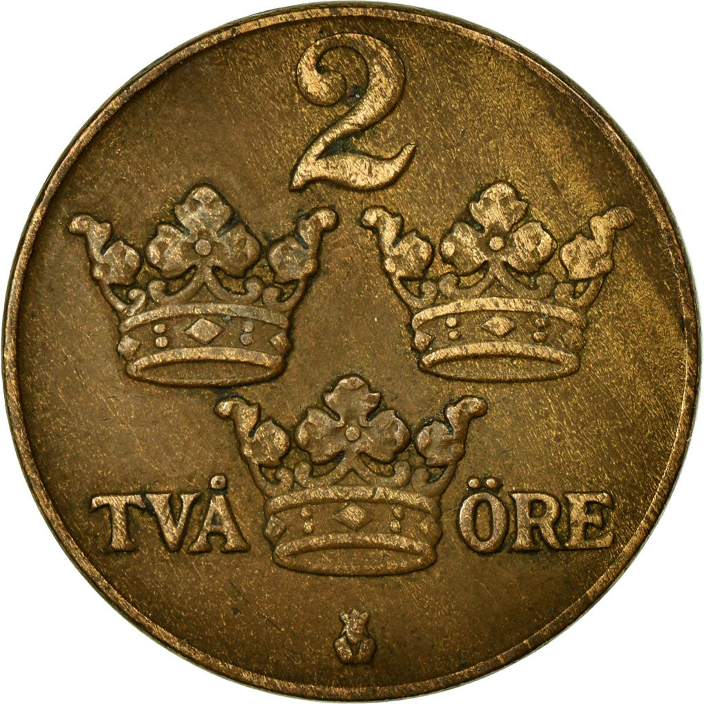 Coin, Sweden, Gustaf V, 2 Öre, 1941, VF(20-25), Bronze, KM:778