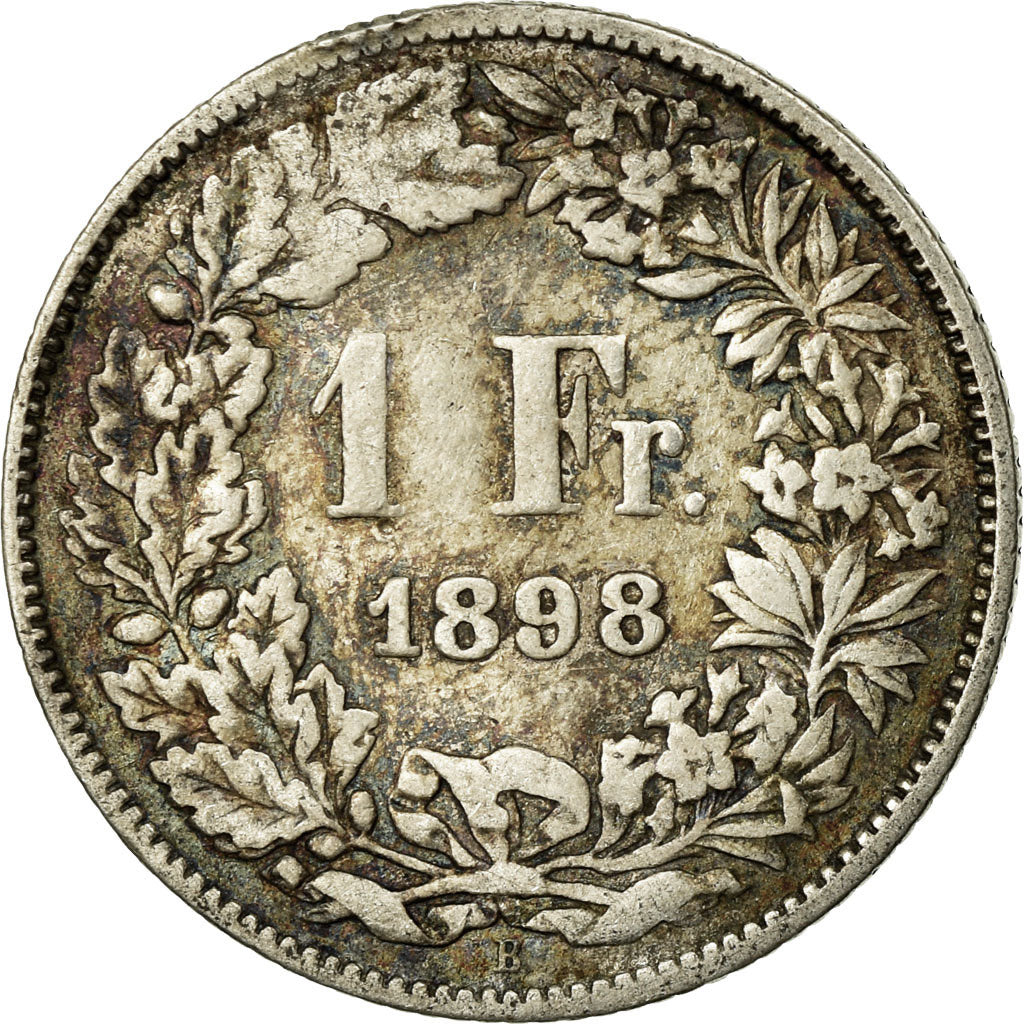 Coin, Switzerland, Franc, 1898, Bern, F(12-15), Silver, KM:24