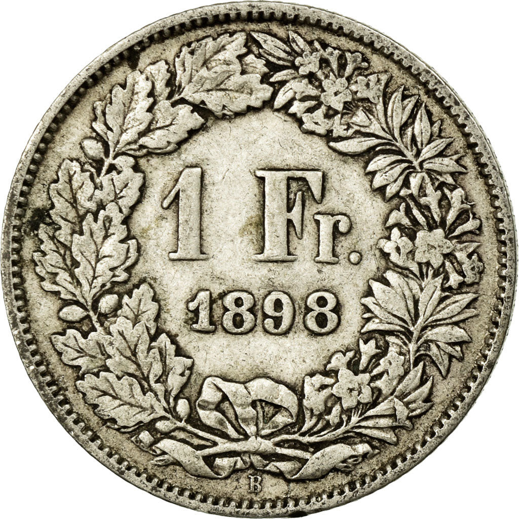 Coin, Switzerland, Franc, 1898, Bern, VF(20-25), Silver, KM:24