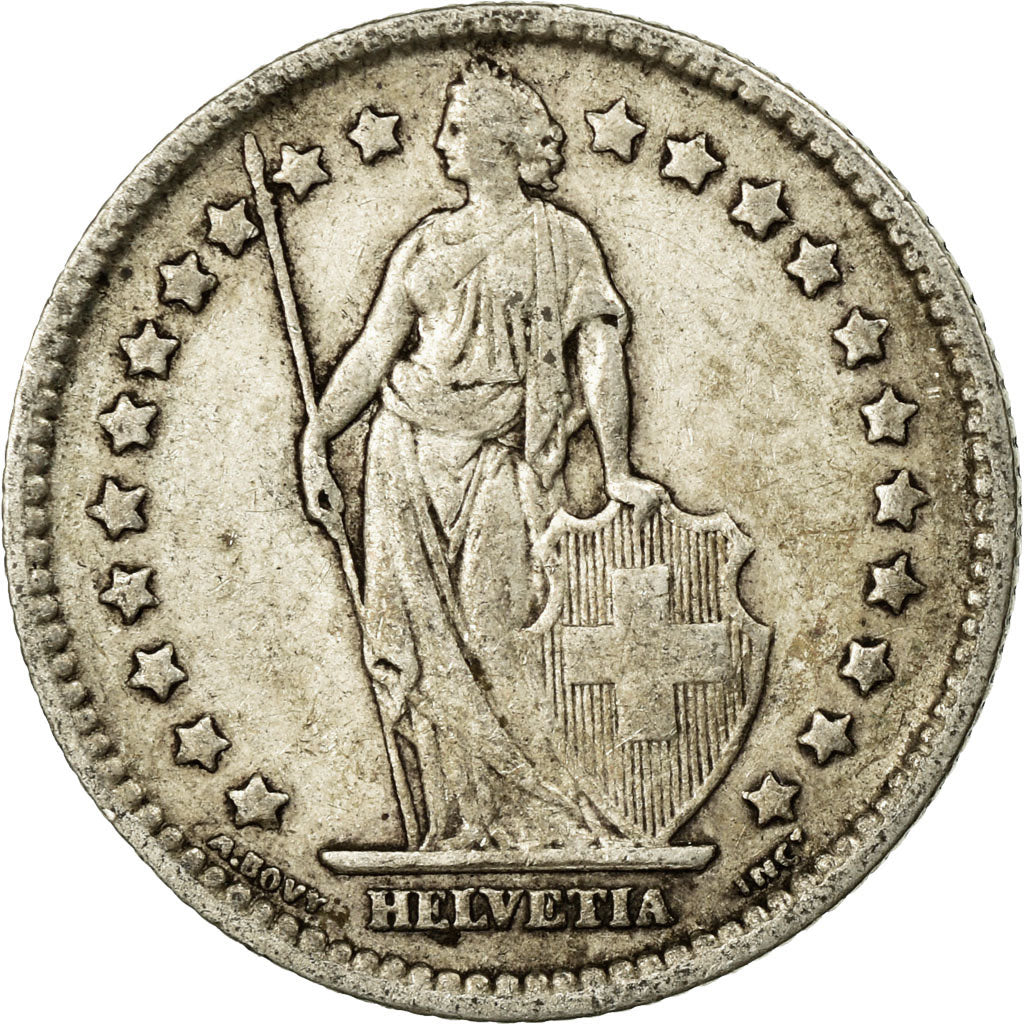 Coin, Switzerland, Franc, 1907, Bern, VF(20-25), Silver, KM:24
