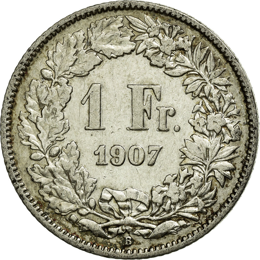 Moneta, Svizzera, Franc, 1907, Bern, BB, Argento, KM:24