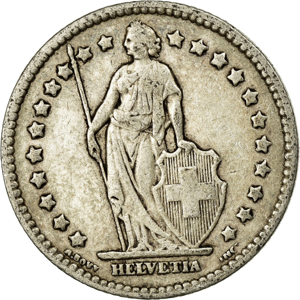 Coin, Switzerland, Franc, 1912, Bern, VF(20-25), Silver, KM:24