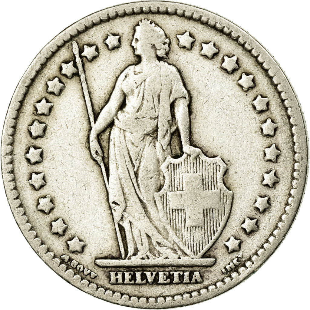 Coin, Switzerland, Franc, 1916, Bern, VF(20-25), Silver, KM:24