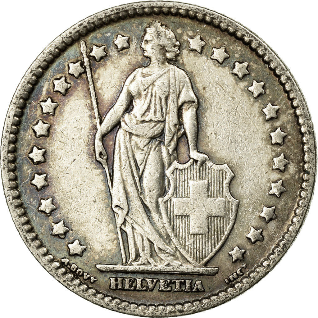 Coin, Switzerland, Franc, 1914, Bern, EF(40-45), Silver, KM:24