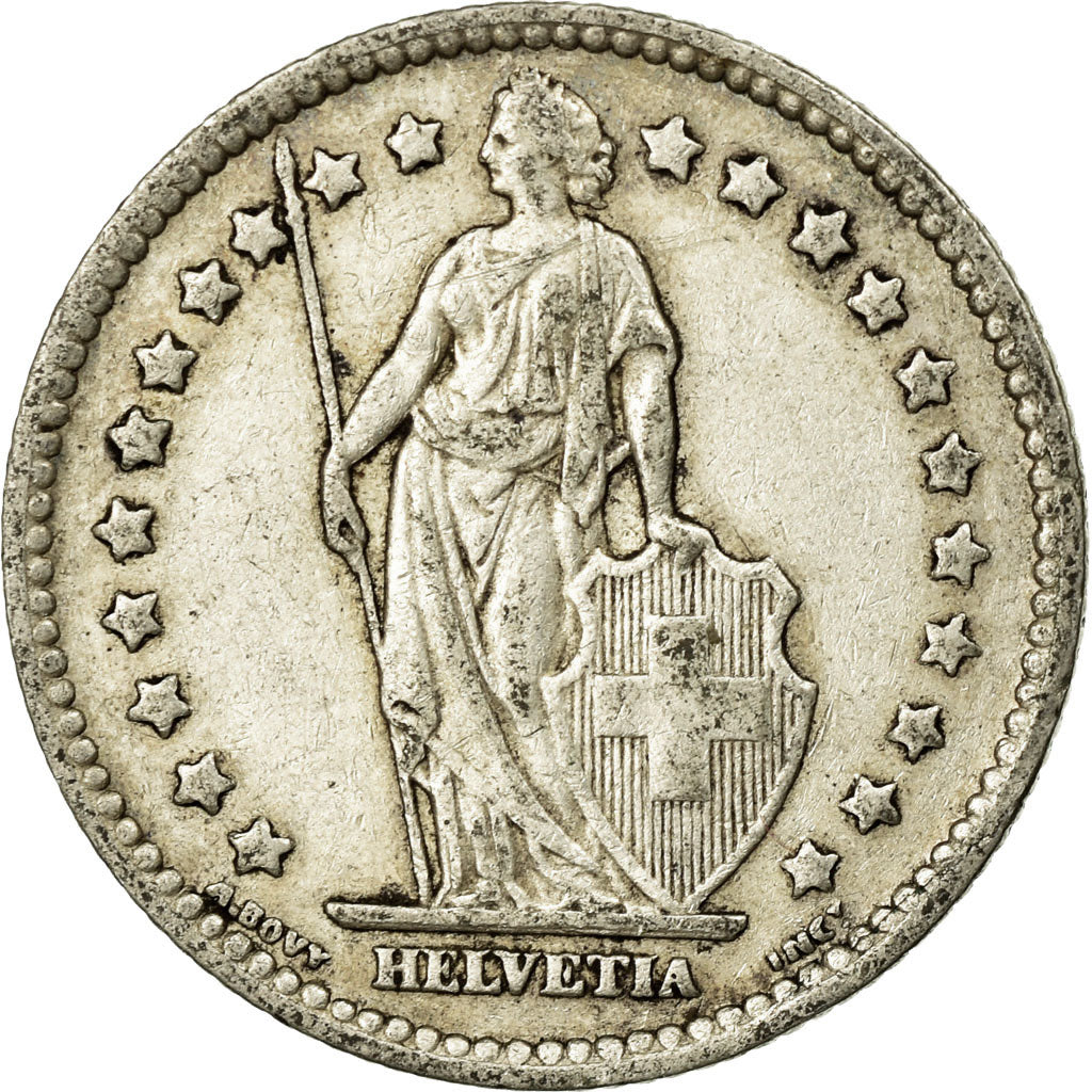 Coin, Switzerland, Franc, 1931, Bern, VF(20-25), Silver, KM:24
