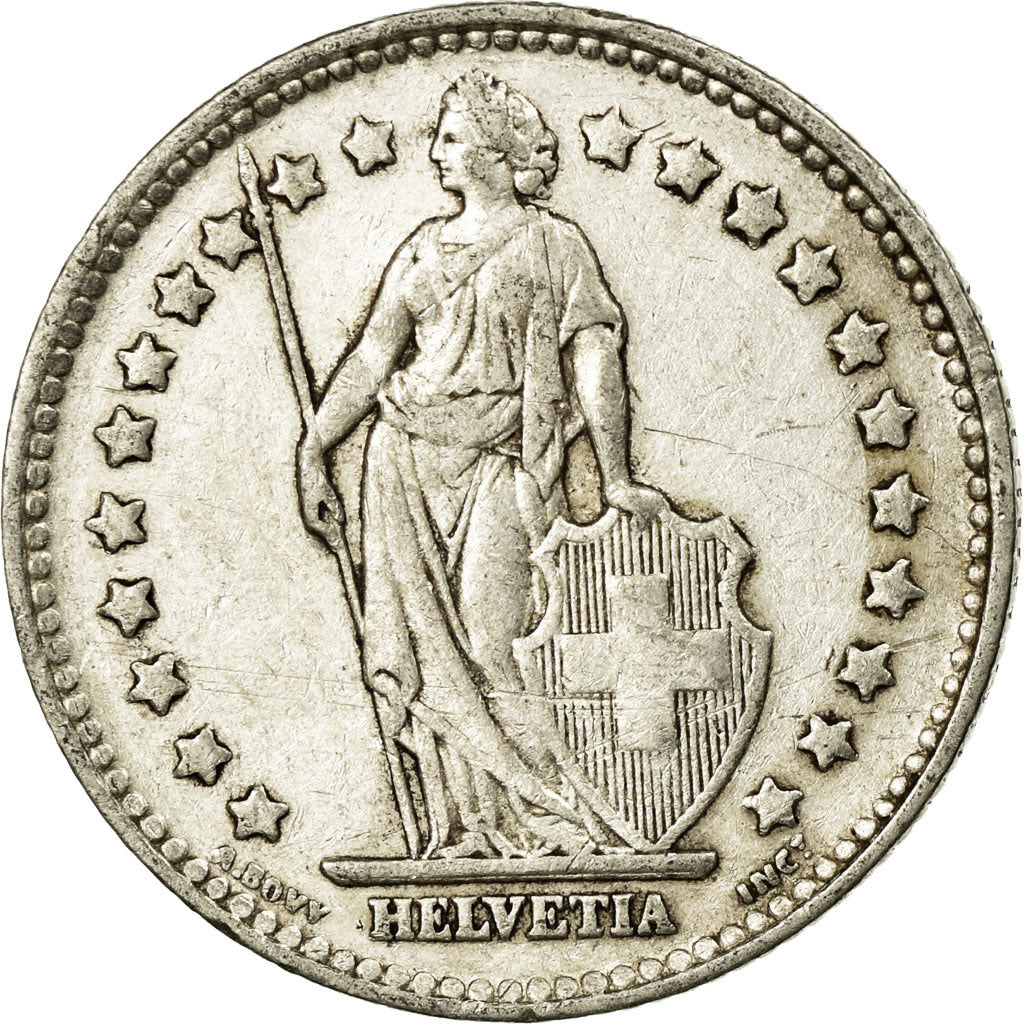 Coin, Switzerland, Franc, 1934, Bern, EF(40-45), Silver, KM:24