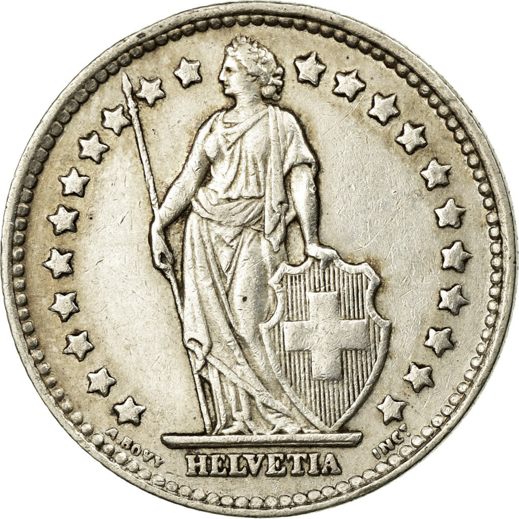 Coin, Switzerland, Franc, 1937, Bern, EF(40-45), Silver, KM:24