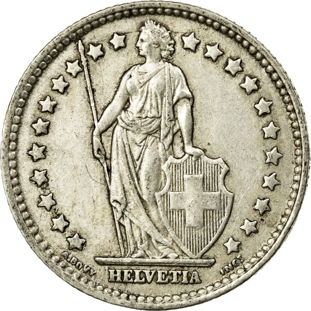 Coin, Switzerland, Franc, 1955, Bern, EF(40-45), Silver, KM:24