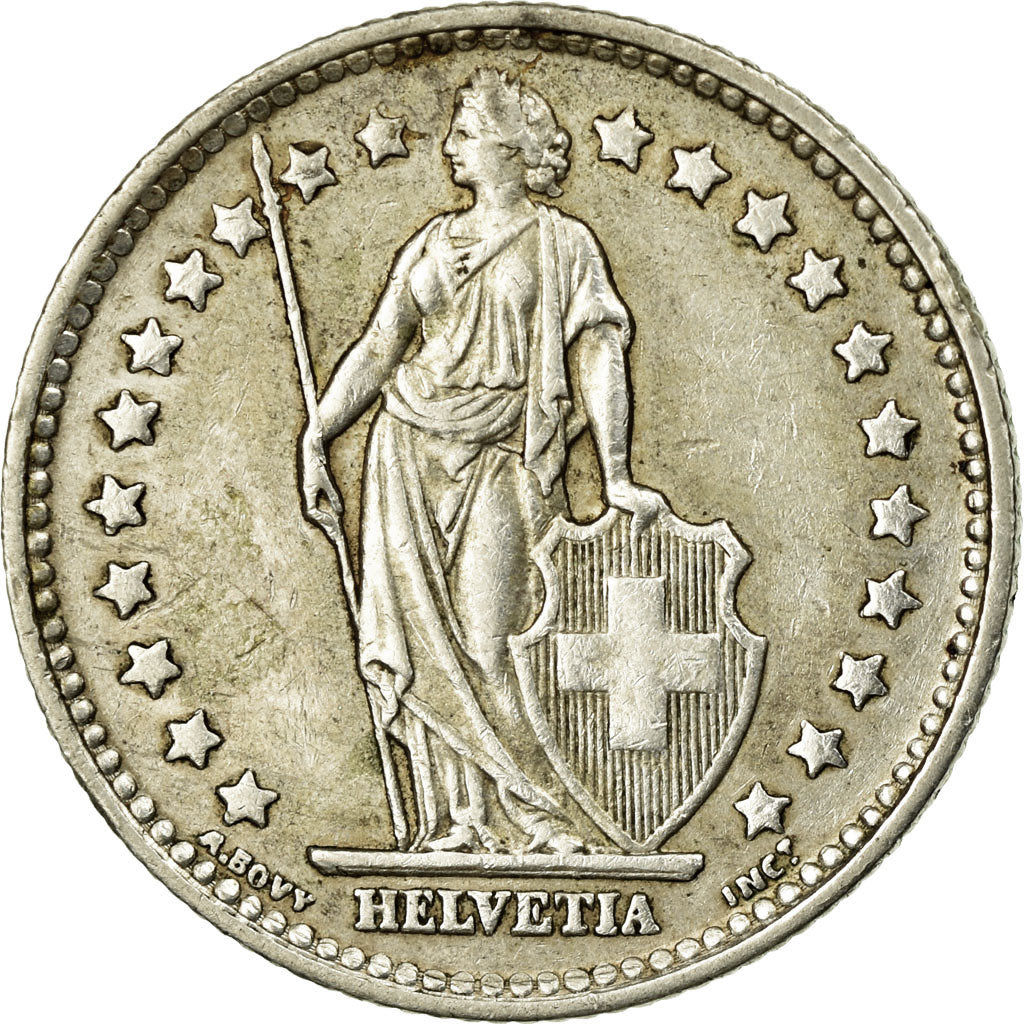 Coin, Switzerland, Franc, 1959, Bern, EF(40-45), Silver, KM:24