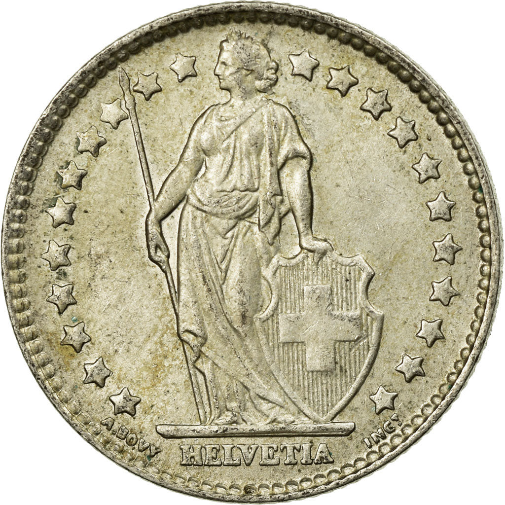 Coin, Switzerland, Franc, 1963, Bern, EF(40-45), Silver, KM:24