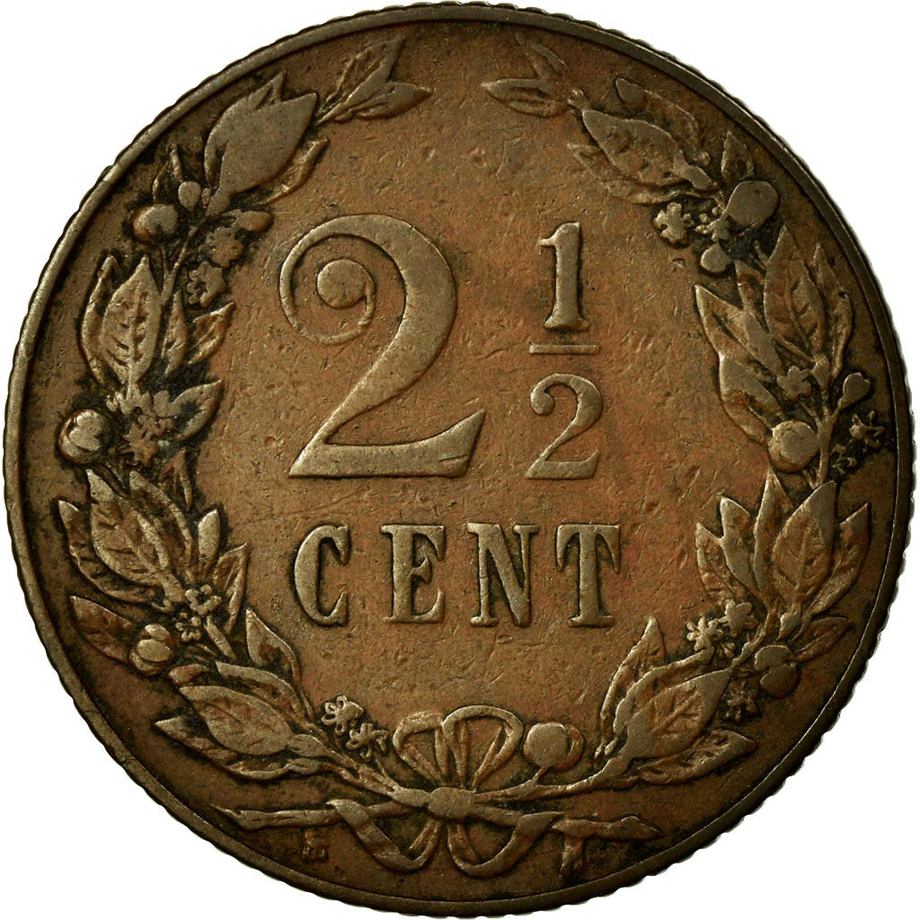 Coin, Netherlands, Wilhelmina I, 2-1/2 Cent, 1903, VF(30-35), Bronze, KM:134